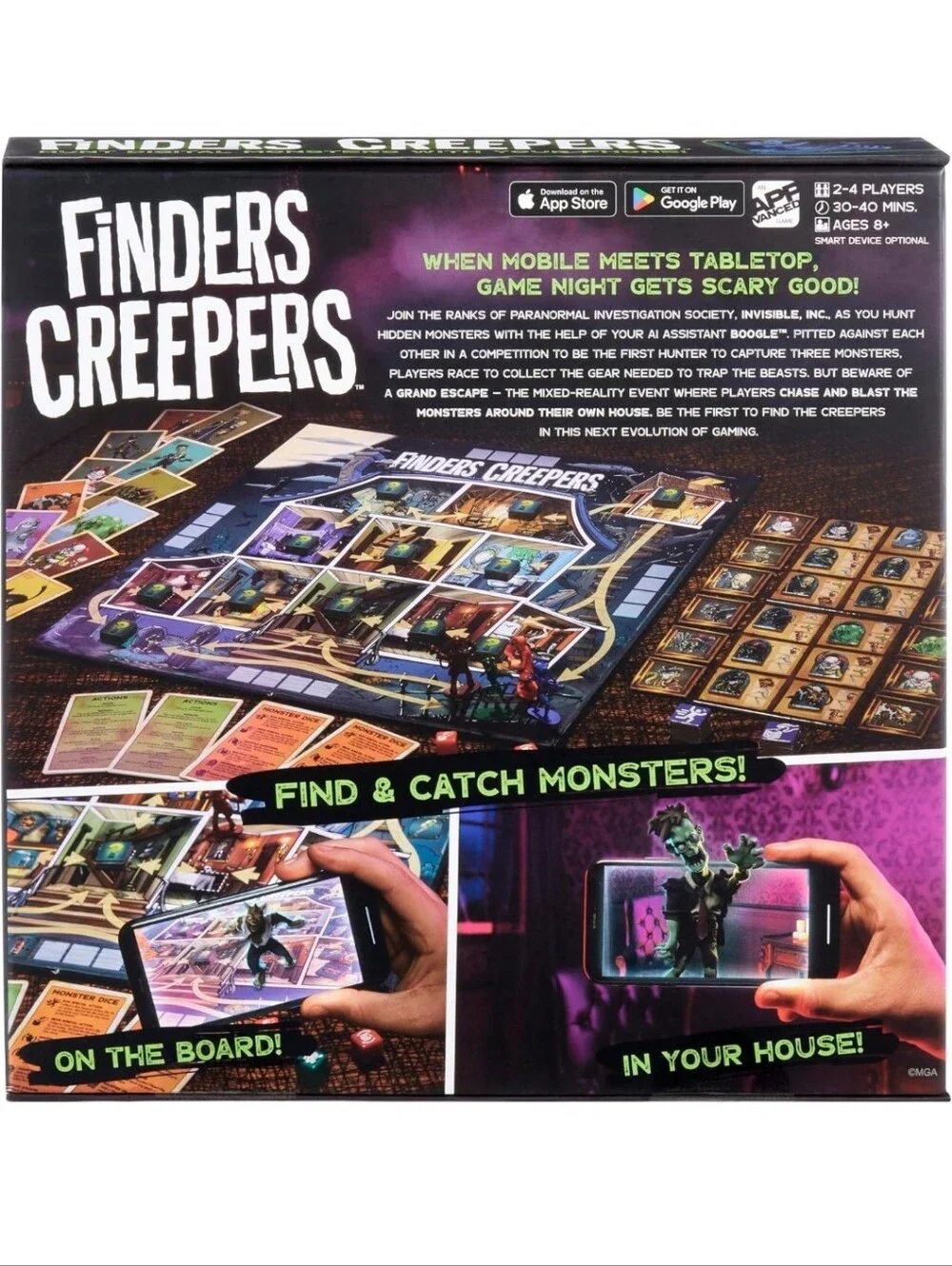 Finders Creepers Board Game - Black/Green